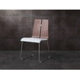 thumbnail image 2 of 20" X 22" X 35" Natural Walnut or White Faux Leather or Metal Dining Chair, 2 of 4