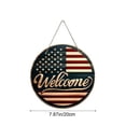 thumbnail image 3 of Independence Day America Wooden Hanging Decoration Patriotic Round Wall Decor For Home And Porch Festival Celebration Hanging Board Decoration, 3 of 6