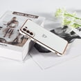 thumbnail image 6 of Compatible with Samsung Galaxy S22 Plus 6.6" 2022 Cute Case Thin for Women Girls,Soft TPU Plating Bumper Love Heart Case Anti-Scratch Shockproof Raised Reinforced Corners Case(Elegant White), 6 of 14