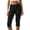 Black, variant on Women's Polka Dot High Waist Capri Leggings Stretchy Knit Mid Calf Casual Everyday Pants,S