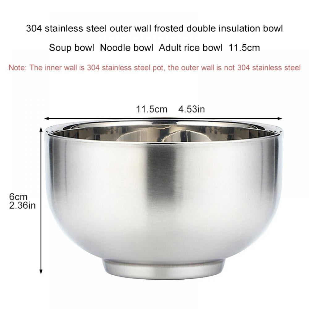 24oz Heavy Duty Double-deck Brushed SUS304 Stainless Steel Serving Bowls Set BPA