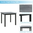 thumbnail image 4 of EUROCO 5-Piece Dining Room Table Set,Counter Height Dining Table Set with 4 Upholstered high-back Chairs and Chairs Home Furniture Square Modern,Black, 4 of 7