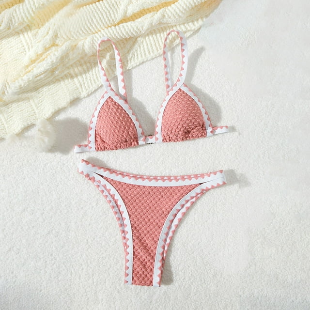 Traje de baño para mujer, traje de baño dividido de moda para mujer, traje de baño deportivo ajustado de cintura alta de comercio exterior, trajes de baño para mujer