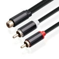 thumbnail image 6 of WINDLAND 2 RCA Male to 1 RCA Female Stereo Y Adapter Subwoofer Cable Gold Plated 2 Male, 6 of 11