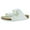 White Birko-Flor, variant on Birkenstock Unisex Arizona Two-strap Buckle Slide Footbed Sandal