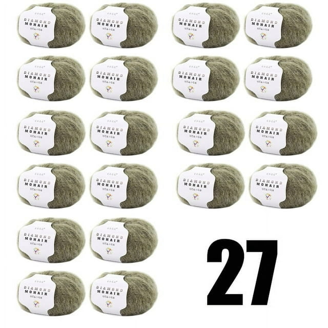 20pcs Mohair Yarn Crochet Skin-Friendly Baby Wool Yarn Thread For Knitting Sweater Shawl