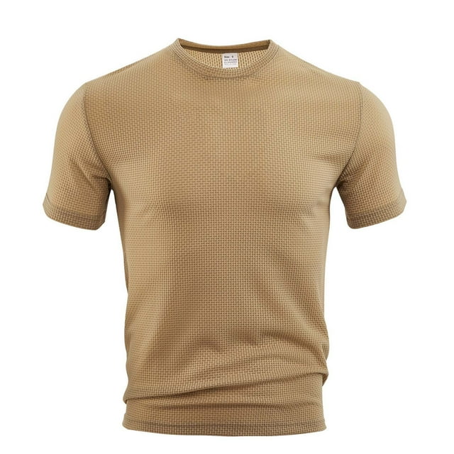 pstuiky Camisas casuales de manga corta para hombre, Blusas de cuello redondo y manga corta de seersucker transpirables y de moda para hombre camisas casuales para hombre xxl