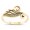 Gold-Tone, variant on Sterling Silver Swirl Design Mountain Ring Size 5