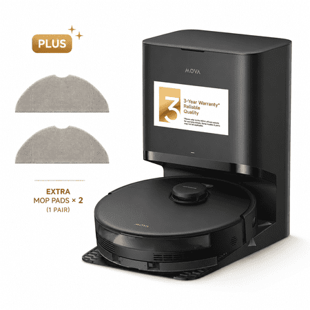 MOVA E30 Pro Plus Robot Vacuum and Mop Bundle with Extra Accessory