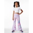 thumbnail image 5 of 13Y Girls Colored Flared Pants Digital Print Trousers Slim-Fit Wide Leg Flare for Spring Summer Autumn, 5 of 6