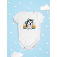 thumbnail image 3 of Husky Pup Retro Design T-Shirt Infant -Image by Shutterstock,  24 Months, 3 of 4