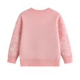 thumbnail image 4 of GYRATEDREAM Toddler Girls Boys Christmas Knit Sweater Baby Xmas Crewneck Santa Snowflake Snowman Print Pullover Sweatshirt Knitwear Tops Kids Warm Fall Winter Clothes Pink for 3-7Y, 4 of 7