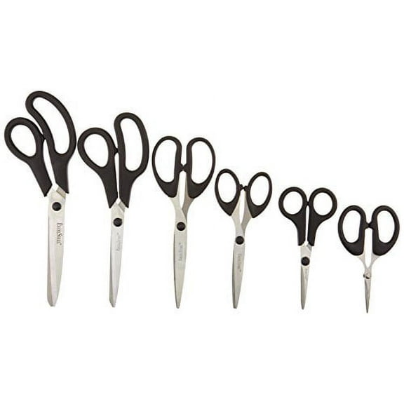 Cook Pro 808 6 Piece All Purpose Scissors, Stainless Steel/Black