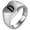 Silver D, variant on Men's and Women's Stainless Steel 12MM Simple Heart Engraving Of 26 English Letters Ring Silver R Size 8