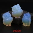 thumbnail image 5 of EOEMY Natural Quartz Crystal Gemstone Owl Carved Lucky Hooters Mini Reiki Amulet Decor-Opal Quartz, 5 of 5