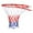 Red, variant on Outdoor Toys Basketball Rim Replacement Portable Steel Hoop and Net with Heavy Duty Screws for Indoor and Outdoor Use