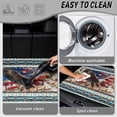 thumbnail image 5 of COEQINE Cargo Mat for SUV, All Weather Washable Trunk Protection Stylish Dog Seat Cover Auto Interior Accessories for Dogs Cats, 29" x 39", Aztec Eagle American Flag Blue, 5 of 7