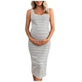 thumbnail image 1 of HSMQHJWE Robe Débardeur pour Femme Enceinte à Encolure en U Décontractée Extensible Ajustée Sans Manches Robe de Maternité Robe d'Été, 1 of 7