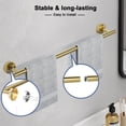 thumbnail image 5 of Barra Para Toallas De Oro Cepillado Toalleros De 24 Pulgadas Para Baño Montado En La Pared Soporte Para Toallas De Baño De Acero Inoxidable Sus304 Longitud Total Barras Para Toallas De 26,4 Pulgadas, 5 of 5