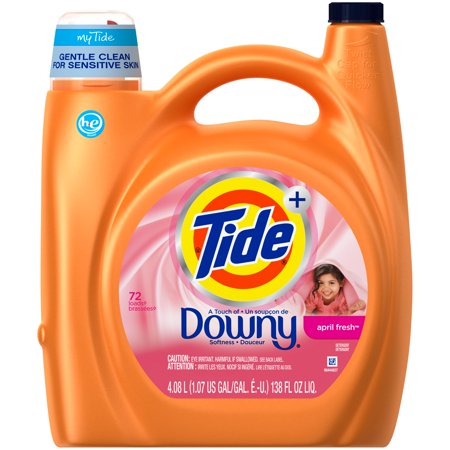 Tide + Downy April Fresh Liquid Laundry Detergent 138 fl. oz. Plastic Jug