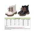 thumbnail image 2 of Frontwalk Women Combat Boots Platform Ankle Booties Lace Up Winter Boot Work Chunky Short Bootie Womens Lug Sole Shoes Black 6, 2 of 9