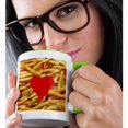 thumbnail image 2 of 3dRose, I Love French Fries, 15oz Two-Tone Green Mug, 2 of 7