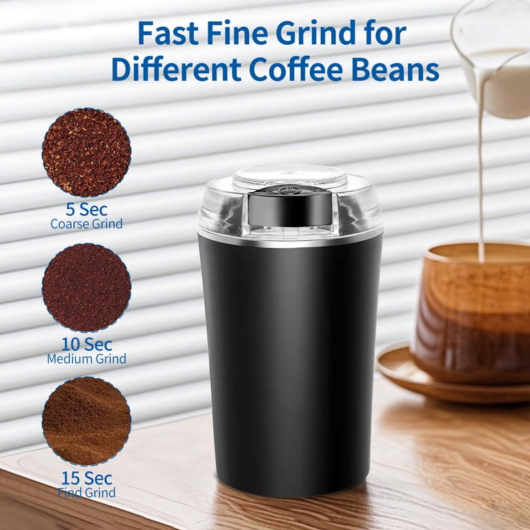 TINANA 200W Electric Coffee Grinder, Stainless Steel Blade photo 5