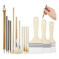 thumbnail image 2 of 14 Pcs Paint Brushes Different Shapes Glaze Brushes Acrylic Paint Sets for Pottery Ar xc6896, 2 of 6