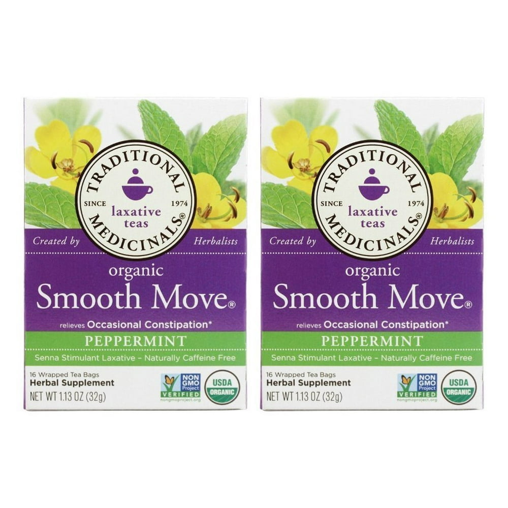 Smooth Move Senna Herbal Stimulant Laxative Tea, Peppermint 1.13 Oz