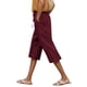 thumbnail image 1 of Pantalones informales para mujer Pantalones cortos con cintura elástica y cordón - Cómodos para el día a día en primavera, verano y otoño, 1 of 6