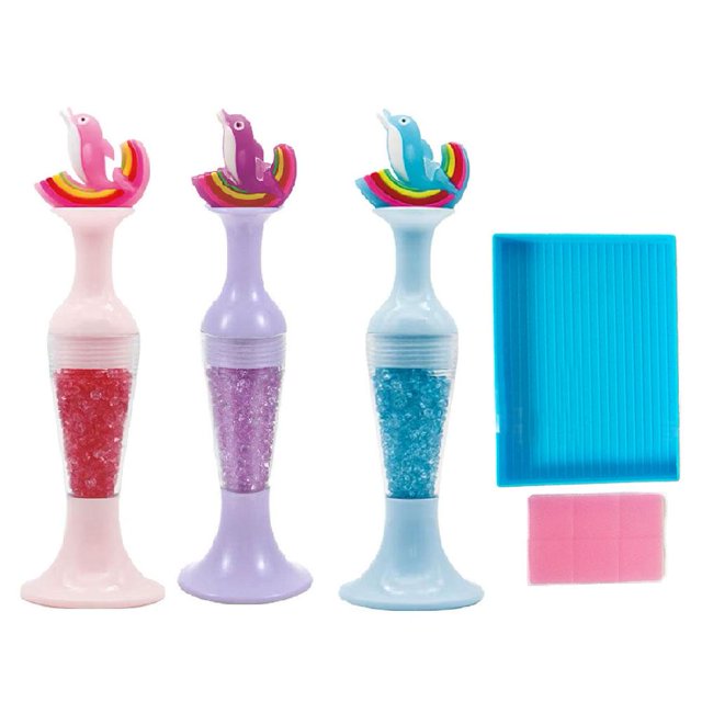 LUVCLS Bolígrafos para pintar con diamantes, bolígrafo para arte con diamantes, bolígrafo con punta en forma de maceta, bolígrafo para uñas, herramienta para hacer puntos con diamantes, bolígrafo pa