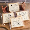 thumbnail image 5 of 100 piezas de bolsas de regalo de dulces autoadhesivas transparentes con forma de conejito, gato, oso, pan, tostadas, galletas, suministros para embalaje de repostería, 5 of 5