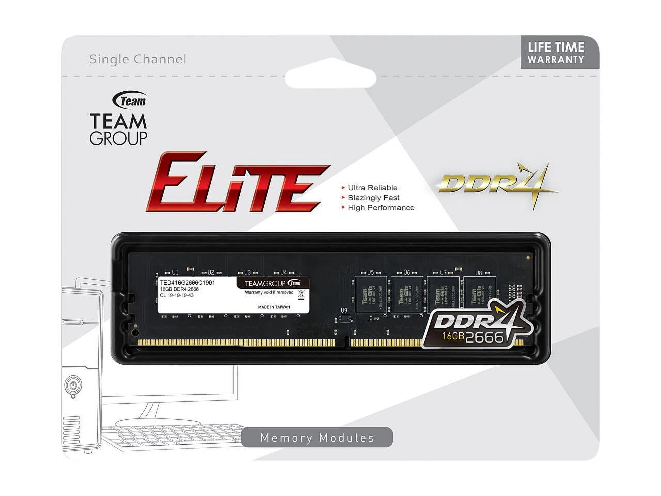 TEAMGROUP ELITE DDR4 16GBメモリー 2666 Team Elite 16GB 288-Pin DDR4 2666 (PC4 21300) Computer Desktop
