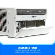 Midea 8,000 BTU 115V Smart Window Air Conditioner with Comfort Sense Remote, Up to 350 Sq. ft., White, MAW08S1DWWT, New