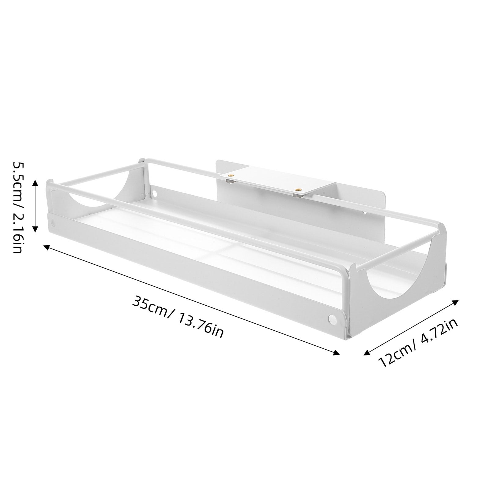 PAMINGONO White Carbon Steel Pull-Out Under Sink Drawer Organizer Cabinet Storage Rack for Kitchen Bathroom