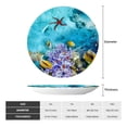 thumbnail image 2 of Disketp Corals and Tropical Fish Ceramic Plate Dinner Plates Bone China Decorative Plates Art Ceramic Ornaments for Wall Hanging Decoration -8in, 2 of 6