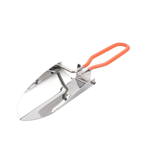 Folding Camping Shovel, Mini Lightweight Garden Shovel, Stainless Steel Hiking Trowel Entrenching Tool, Digging Shovel with Carrying Pouch, for Planting, Transplanting, Weeding, Digging Soil