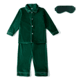 thumbnail image 1 of Pijamas de invierno de terciopelo rojo, ropa para niños, niño y niña, conjuntos de pijamas navideños para bebé con lazo de encaje a juego para la familia, 1 of 5