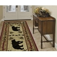thumbnail image 2 of Tayse Nature Area Rug 6550 Lodge Red Bears Sailing 3' 11'' x 5'3'' Rectangle, 2 of 3