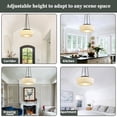 thumbnail image 6 of Large Glass Pendant Light, Vintage Flower Embossed Pattern Schoolhouse hanging Light Fixture, 6 of 9