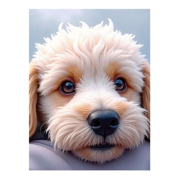Diamond Art Kit for Adults, Classy Cavapoo White Print No.4 Diamond Painting for Adults Beginners, 5D DIY Diamond Art Painting Kits, Colorful Diamond Painting Craft for Home Decor 12x16