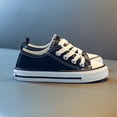 thumbnail image 3 of Zapatos de lona para niños, estilo primavera y otoño, zapatos bajos con cordones, zapatos de tabla para niños y niñas, zapatos blancos para bebés, zapatos casuales de tela, 3 of 5