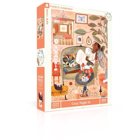 New York Puzzle Company Cozy Night In 500 Piece Jigsaw Puzzle