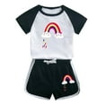 thumbnail image 1 of Odeerbi 1-12 Años Niños Niñas Conjuntos de Verano Estampado Algodón Manga Corta Raglan Camisas Pantalones Cortos Conjunto de Dos Piezas, 1 of 3