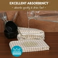 thumbnail image 7 of Native Fab 12 Pack Gingham Check Plaid Kitchen Towel - Soft Cotton - Washcloths - 16x26 - Beige, 7 of 7