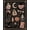Black, Pattern 8, variant on ODIKA 8'x10' Washable Area Rug Black Pink Mystical and Floral Design Enigmatic Motifs with Cats, Moons, Symbols for Living Room, Under Sectional, Family , Durable, Non-Slip