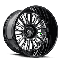 22x12 Cali Off-Road 9116 Vertex Black and Milled Wheel 8x170 (-44mm)