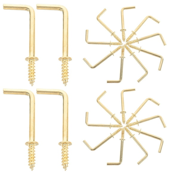 50 Pcs Right Angle Screw Hook Picture Hangers Hook Hangers Small Screw Hooks L Shaped Hooks L Shaped Nail Hangers