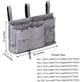 thumbnail image 4 of Bedside Storage Organizer, Bedside Caddy Hanging Storage Bag with 8 Pockets for Bunk Dorm Rooms and Hospital Bed Rails (Grey), 4 of 6