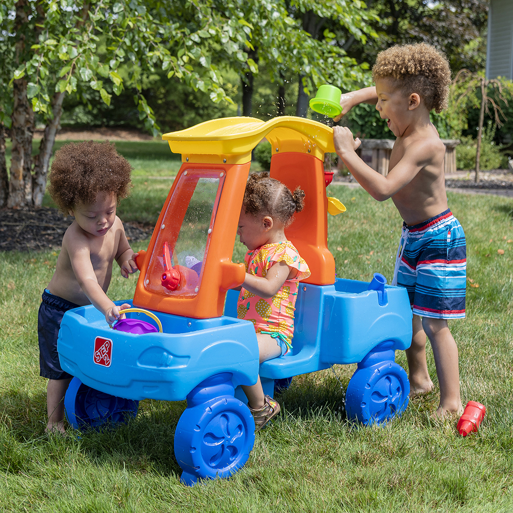 Step2 Car Wash Splash Center Blue Plastic Water Table for Toddlers - image 3 of 9